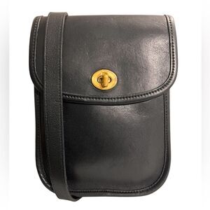 Coach Vintage Black Scooter Side Pack Crossbody Bag With Original Hang Tag #9978